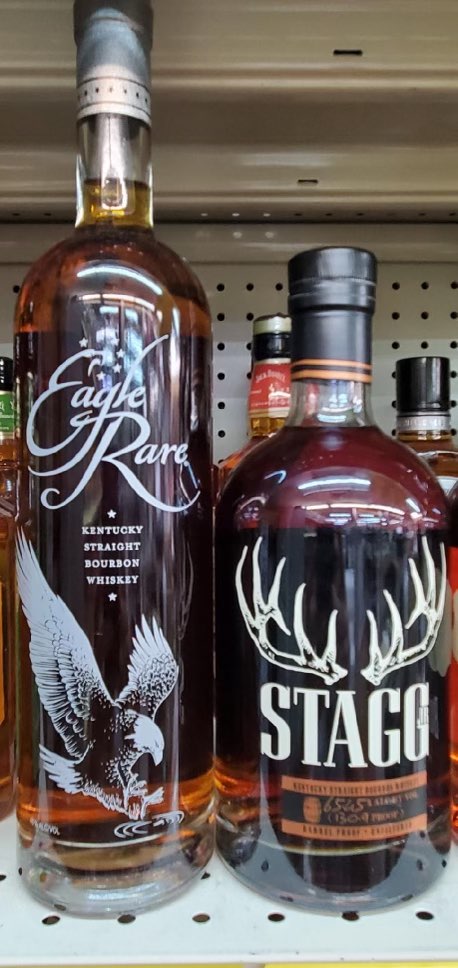 Store shelves featuring wine and spirits