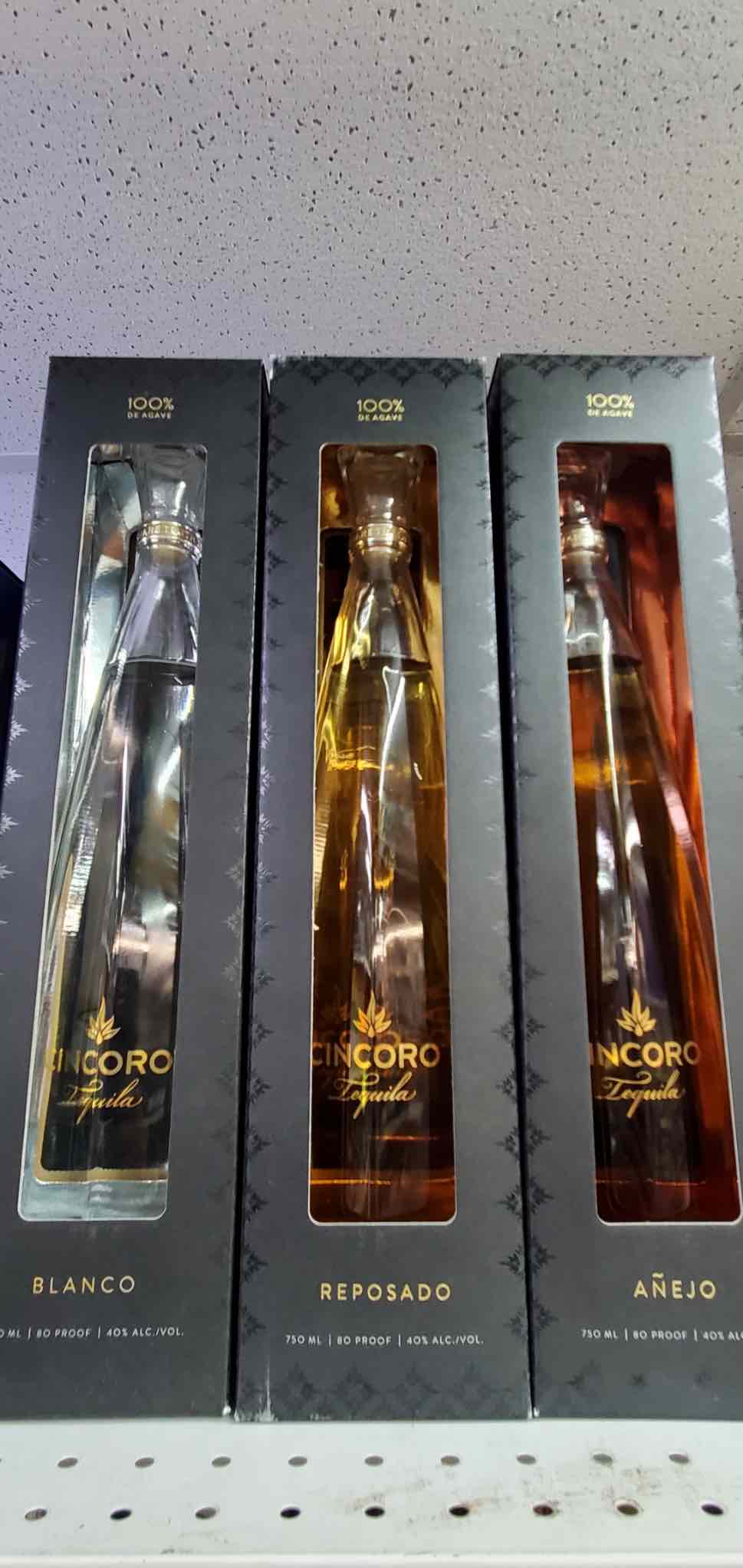 Shelves of premium spirits at Discount Liquor King