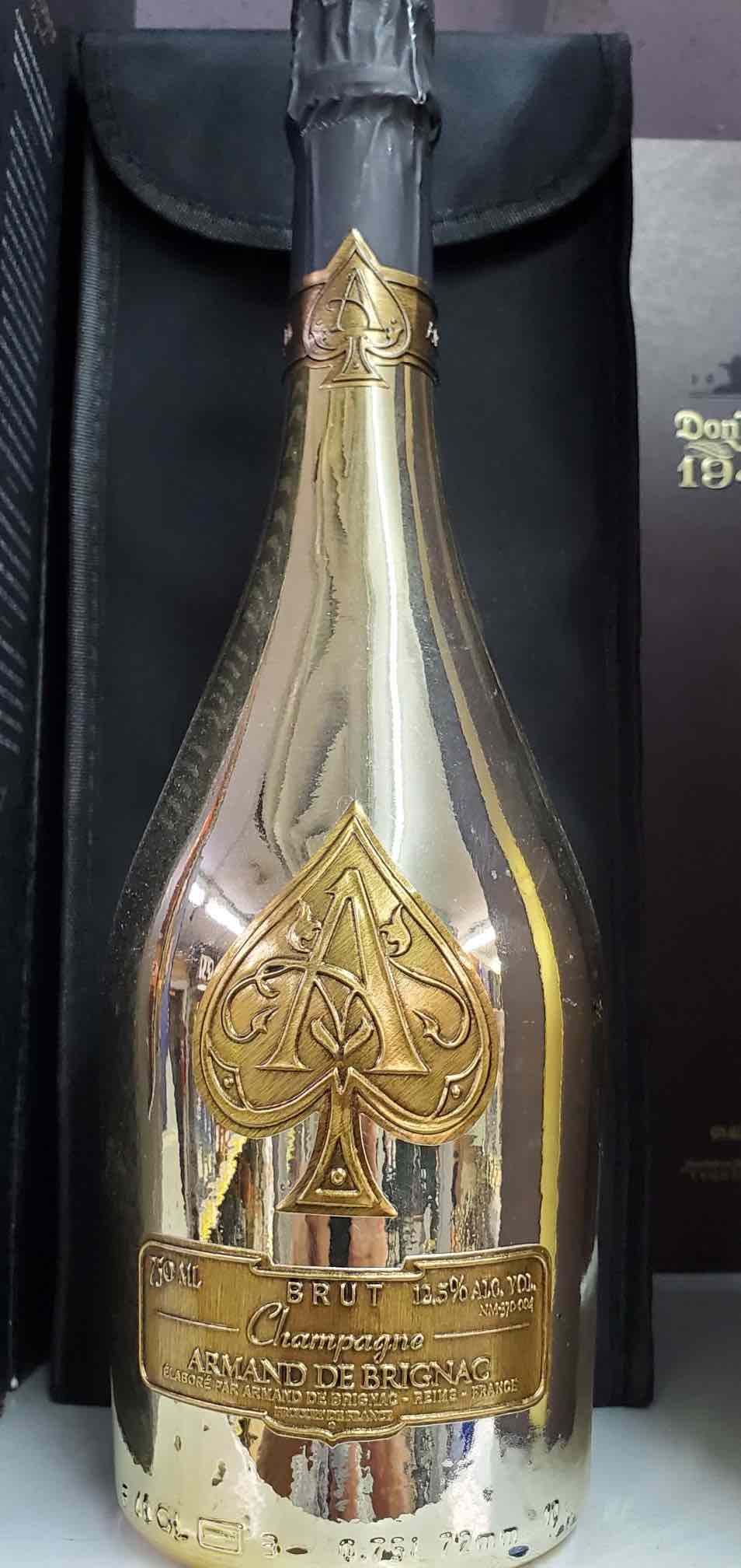 Wide selection of wine bottles on display